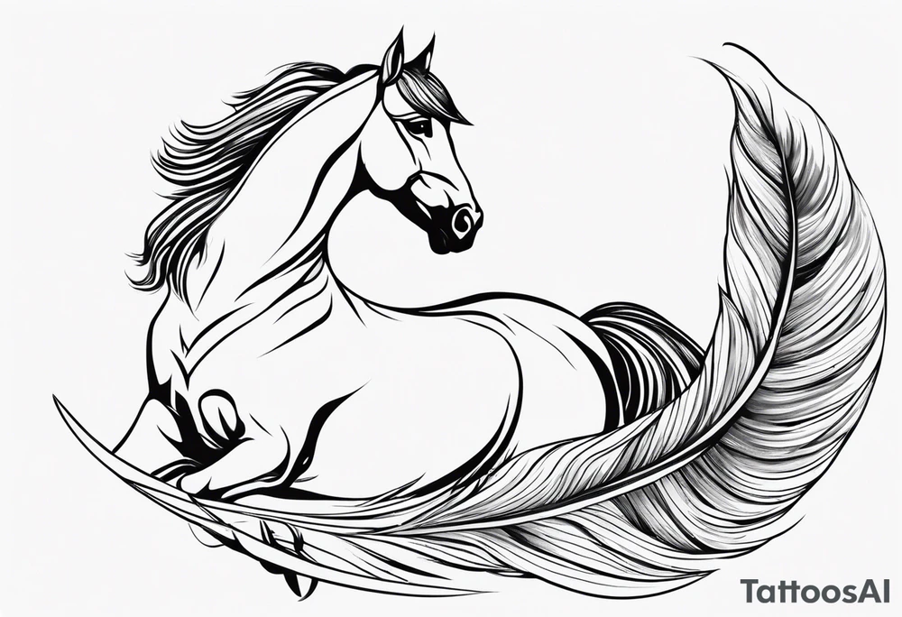 Plume cheval a tattoo idea