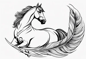 Plume cheval a tattoo idea