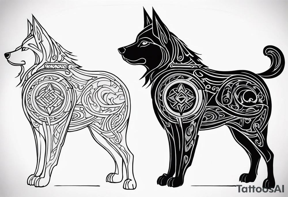 garmr norse dog tattoo idea