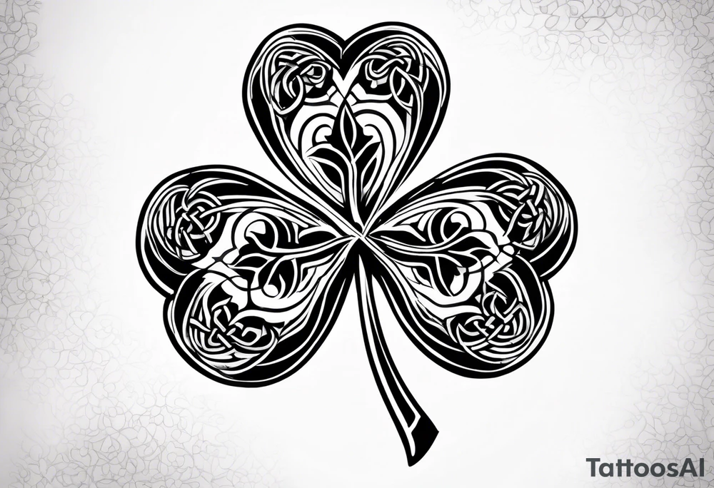 4 leaf clover celtic tattoo idea