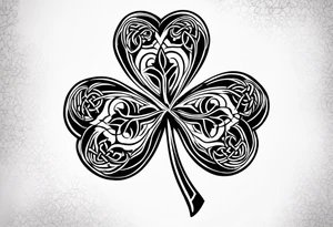 4 leaf clover celtic tattoo idea