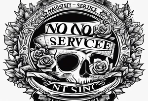 Text "no one service" tattoo idea