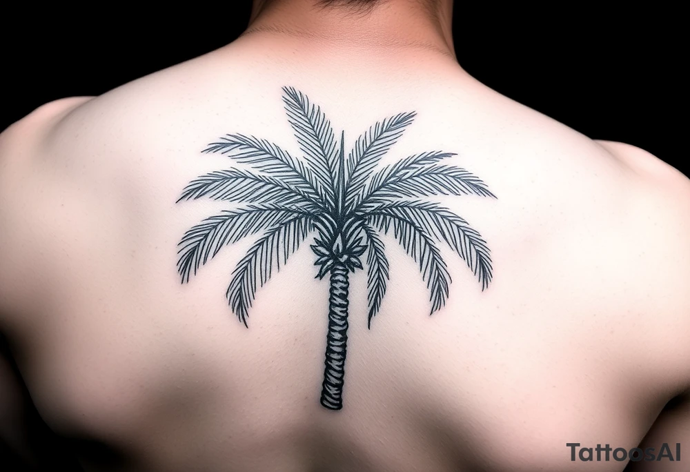 palm tree tattoo tattoo idea