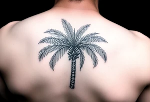 palm tree tattoo tattoo idea