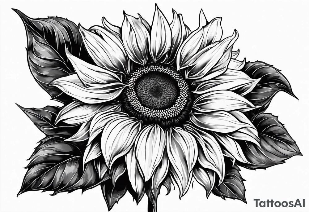 Sunflower for a male tattoo tattoo idea