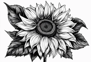 Sunflower for a male tattoo tattoo idea