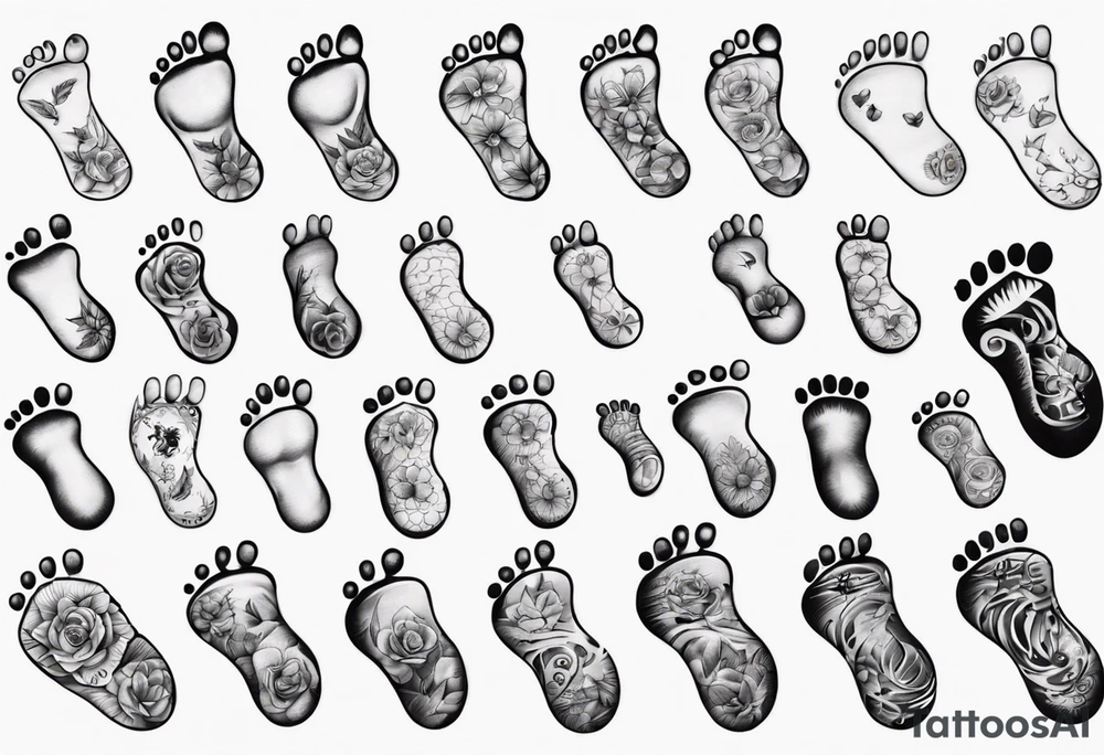 Baby feet tattoo idea
