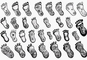 Baby feet tattoo idea