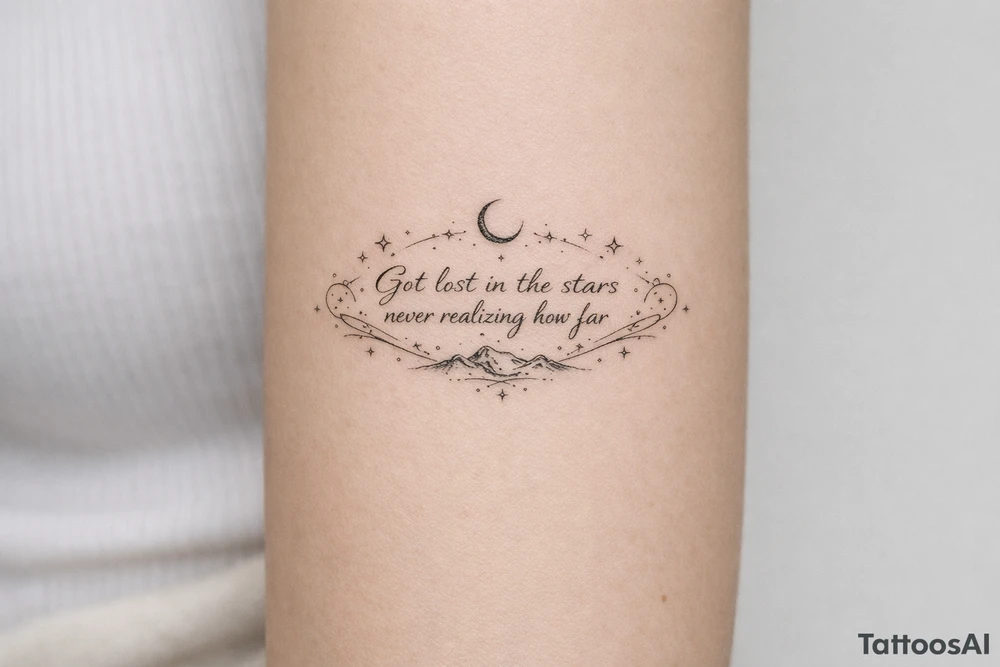 Got lost in the stars never realizing how far tattoo idea