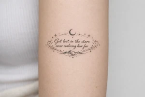 Got lost in the stars never realizing how far tattoo idea