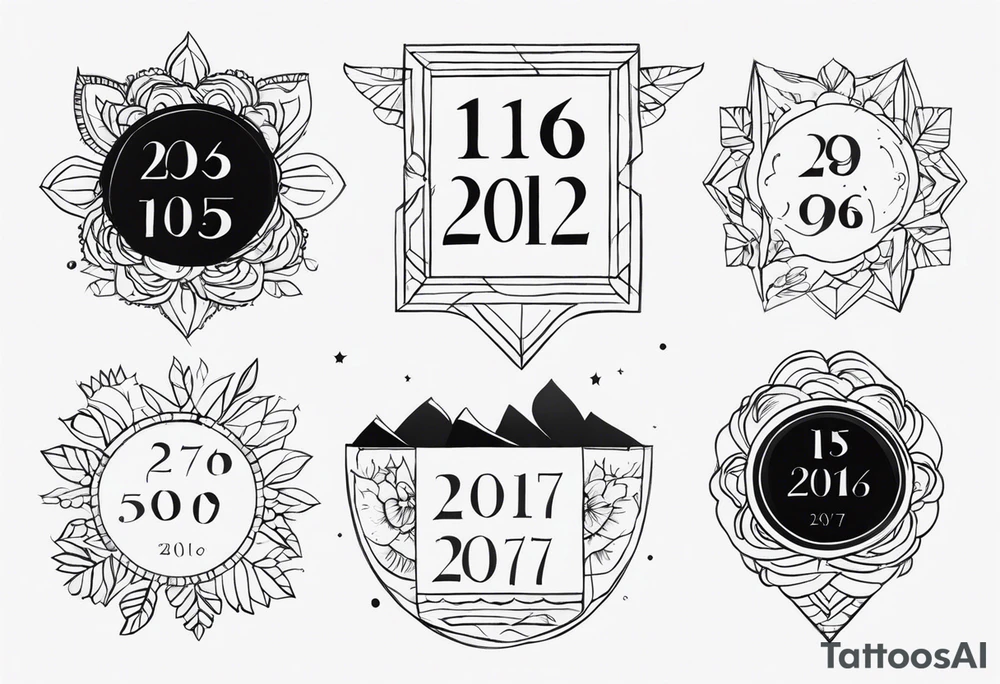 Dates 21.05.72 and 08.10.67 tattoo idea