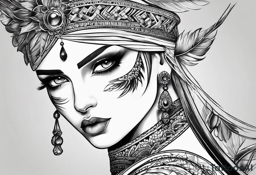 Spear tattoo idea