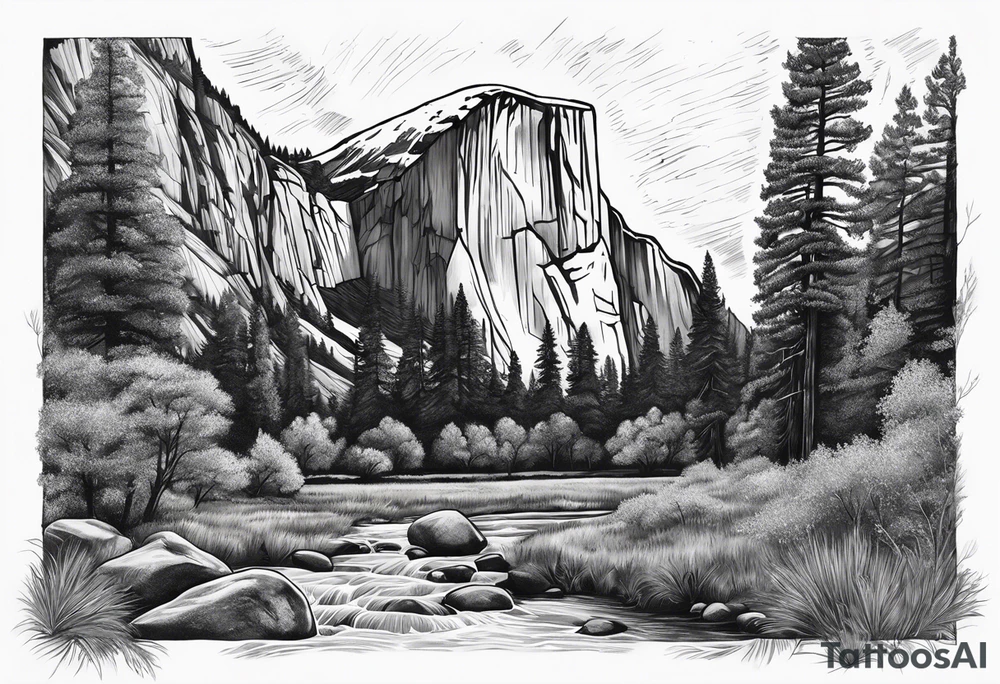 Yosemite national park, forearm tattoo idea