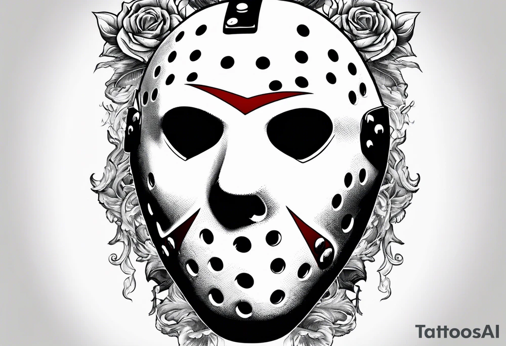 Friday the 13th Jason mask, horror, Japanese art tattoo idea