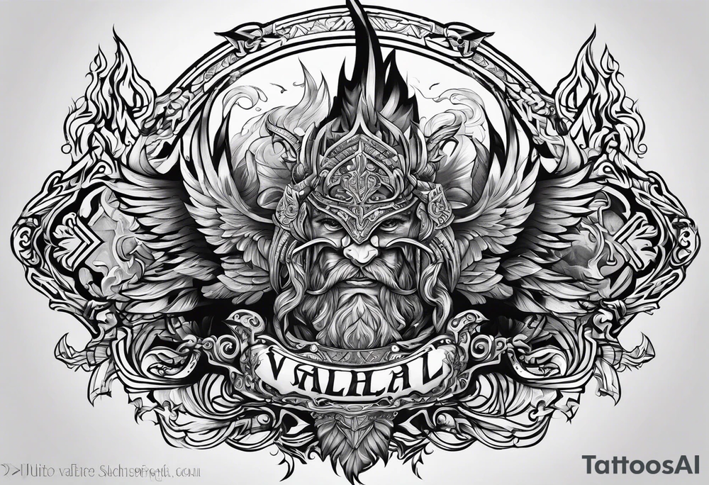 Valhalla fire tattoo idea