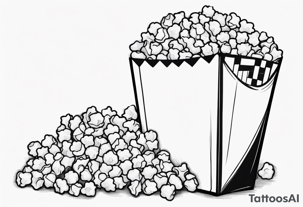 popcorn box tattoo idea