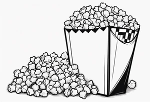 popcorn box tattoo idea