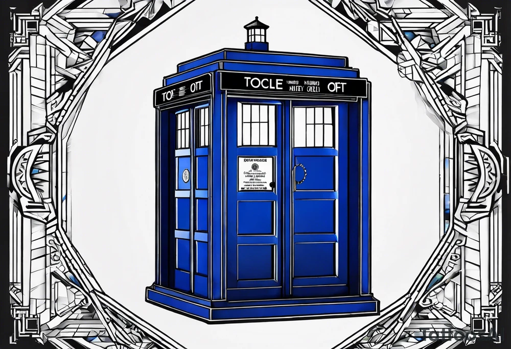 Tardis. Nothing around it. tattoo idea