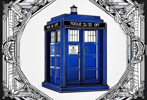Tardis. Nothing around it. tattoo idea