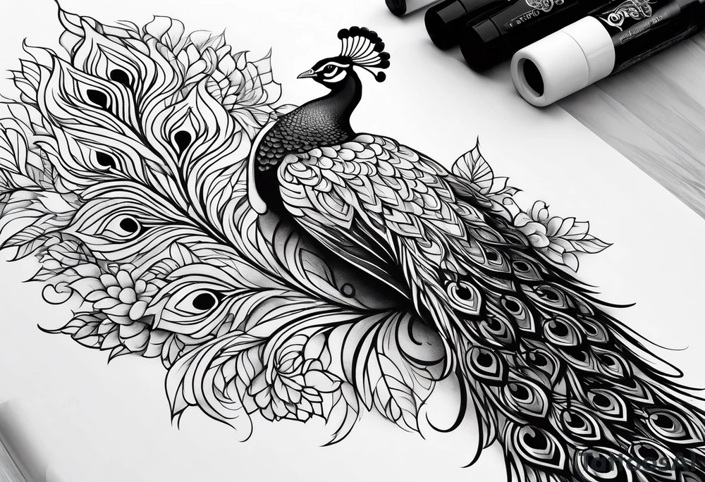 peacock tattoo idea