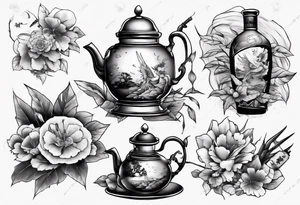 Still life scene tattoo idea