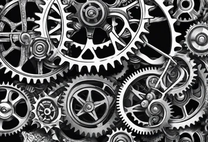 bicycle chain and gears wrist tattoo idea