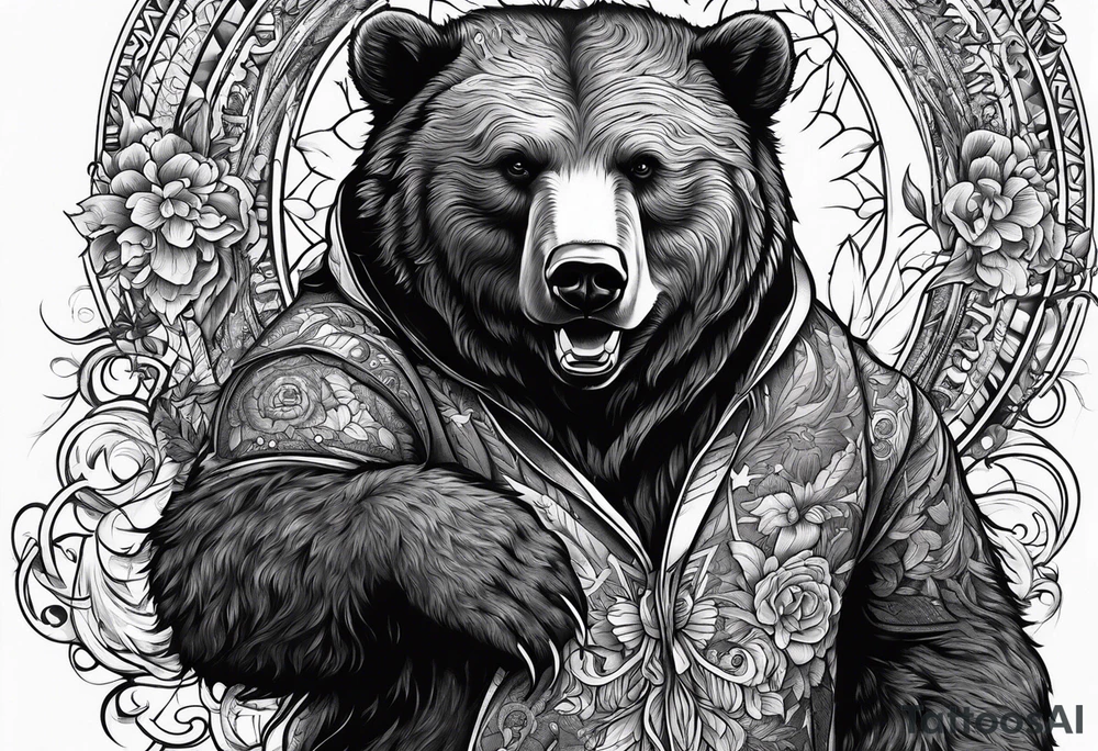 Dancing bear tattoo idea