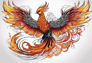 Phoenix rising tattoo idea