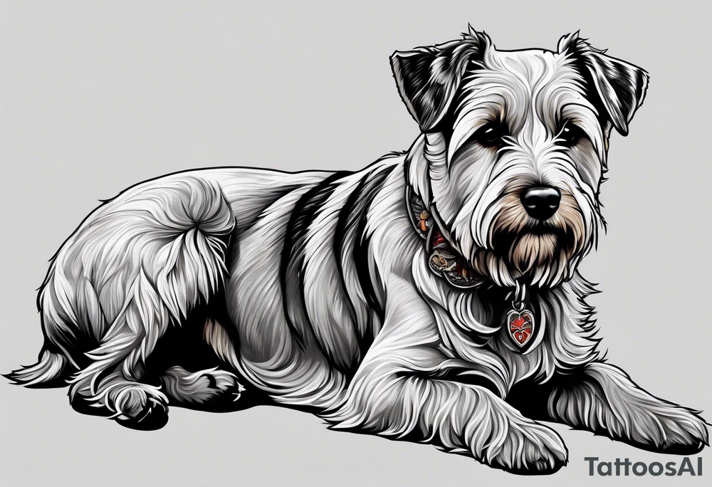 short haired mountain terrier named buddy tattoo idea