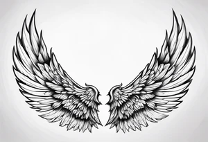 realistic angel
wings tattoo idea