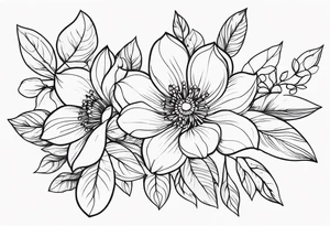 Floral design tattoo idea