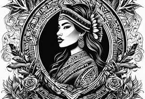 Mexican American inspired that incorporates being a father,  love for son and daughter, building generational wealth. Include elements of the Pacific Northwest Forrest on shoulder. tattoo idea