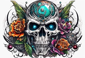 Planet,city,monsters. tattoo idea