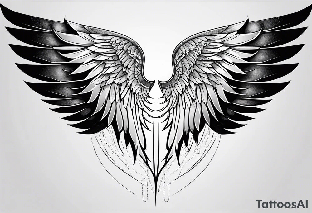 Angel wings tattoo idea