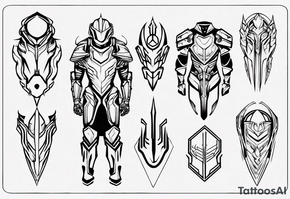 Futuristic armor tattoo idea