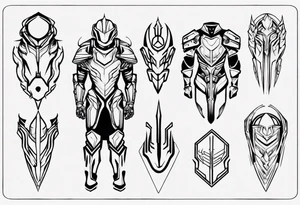 Futuristic armor tattoo idea