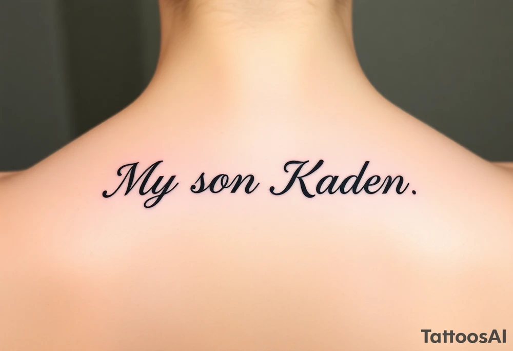 My son Kaden tattoo idea