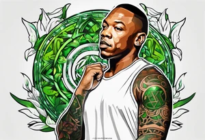 Dr dre green tattoo idea