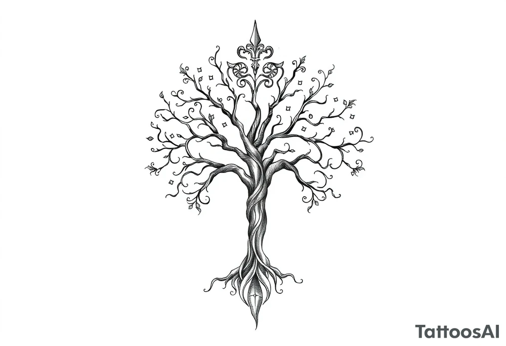 Irish family tree tattoo idea