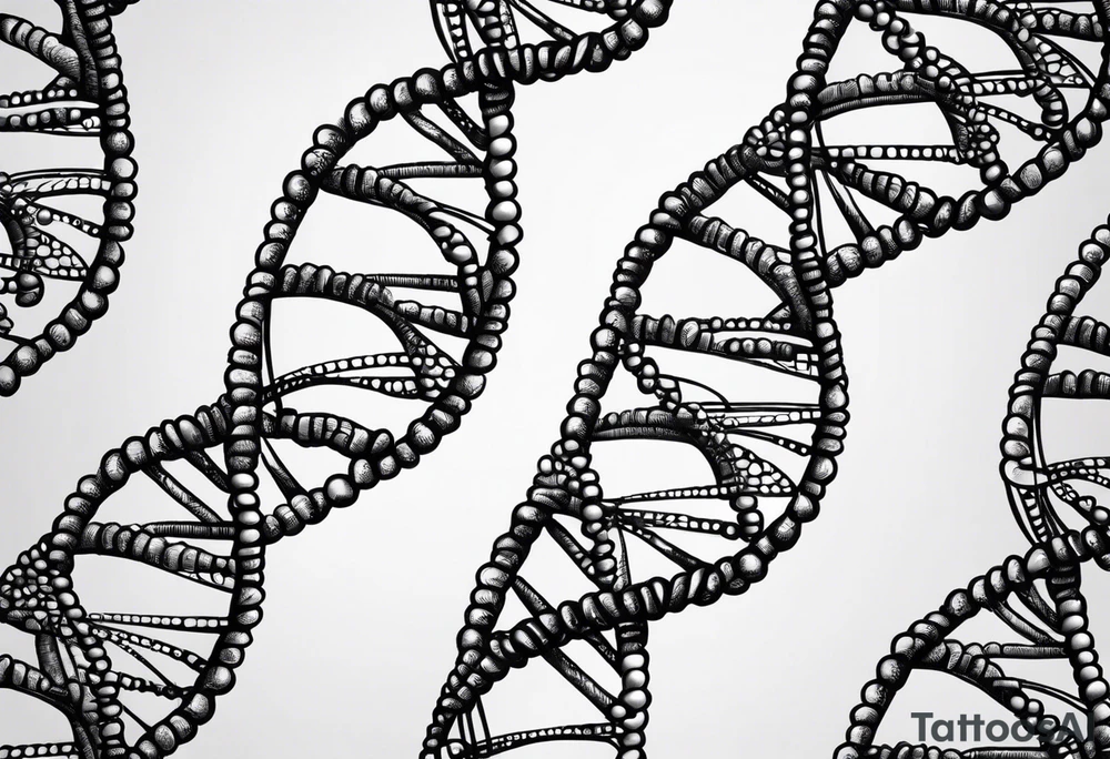 DNA double strand tattoo idea
