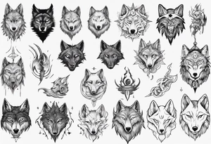 Spiritual wolf tattoo idea