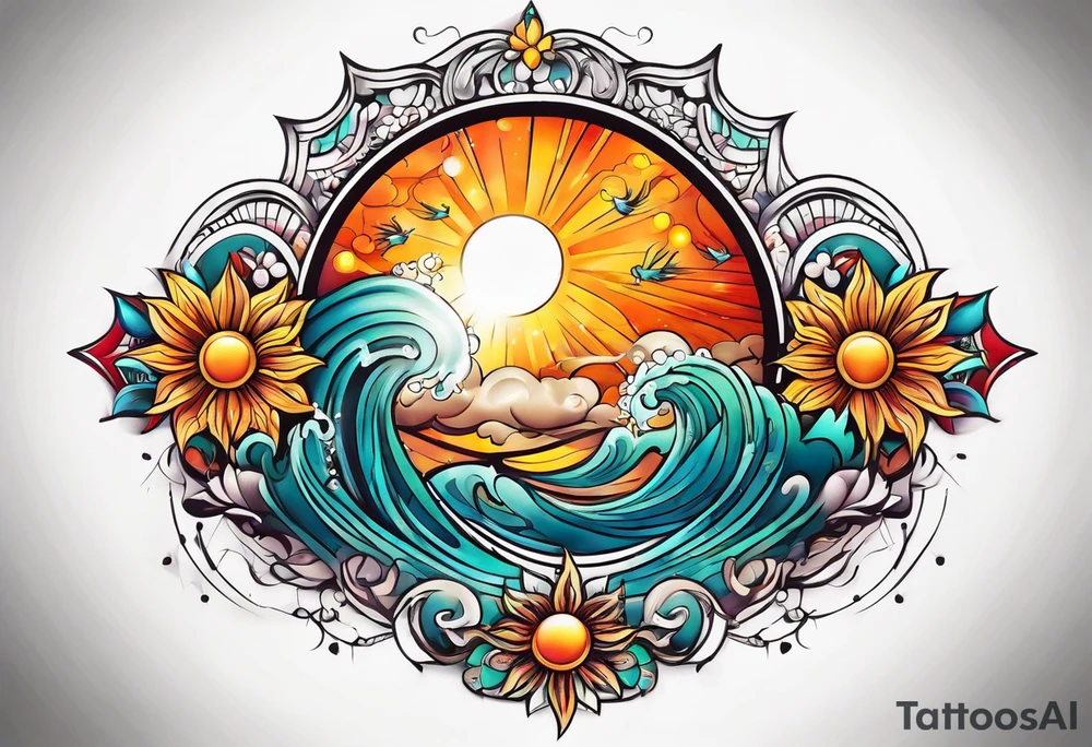 sun tattoo idea