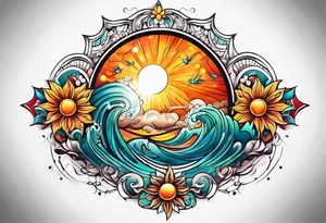 sun tattoo idea