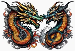 two headed dragon tattoo idea