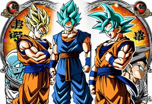 dragon ball full arm tattoo idea