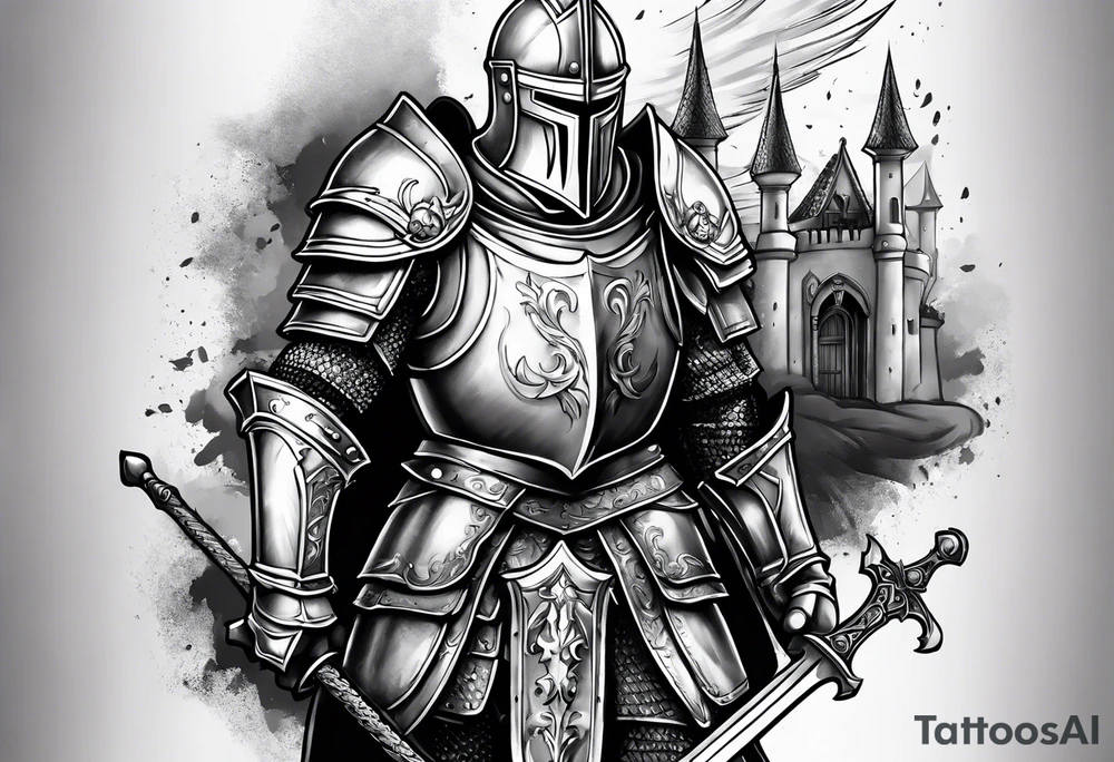 knight in armor tattoo idea