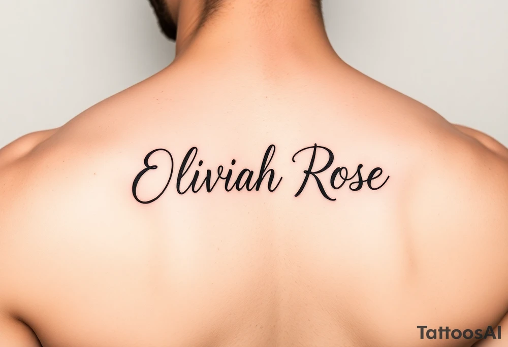 cursive Oliviah Rose tattoo idea