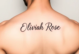 cursive Oliviah Rose tattoo idea