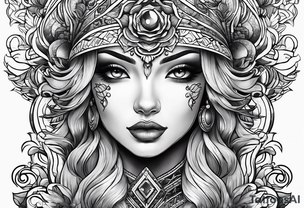Neo-traditional tattoo idea