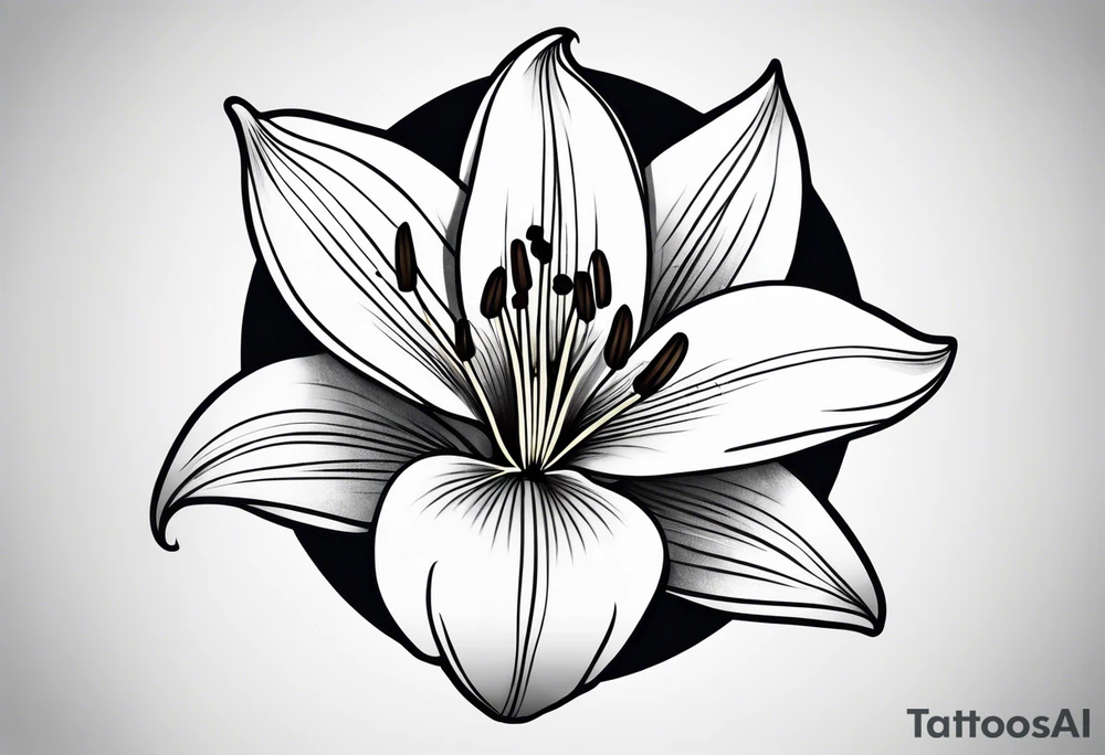 Small lily tattoo idea